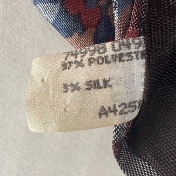 Oscar de la Renta Studio Neck Tie/Multicolor/Blue, Brown, Silver - Picture 5 of 7